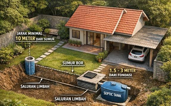 Benarkah Septic Tank Bisa Diletakkan di Mana Saja di Lahan Rumah??